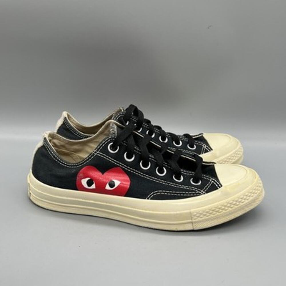 Converse Shoes Women 7 Black Comme Garcons PLAY Chuck Taylor All Star Sneakers